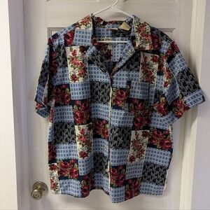 Floral Button-down Vintage Top